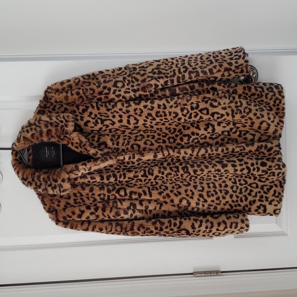 Zara Faux Fur Leopard Coat
